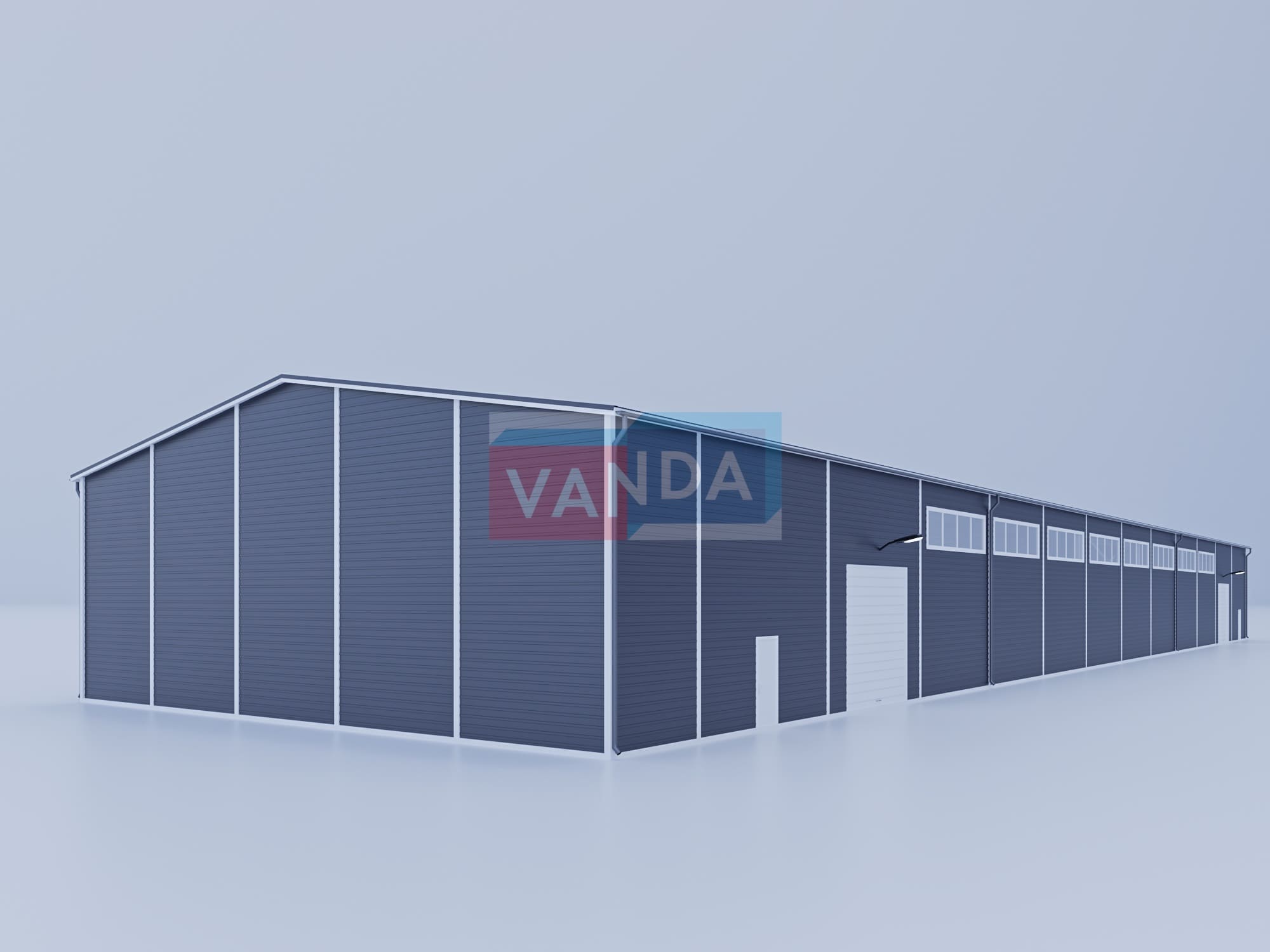 Цех из сэндвич панелей 75х20